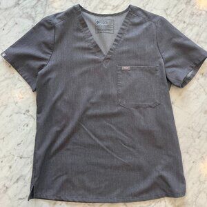 Figs Catarina One-Pocket Scrub Top M Graphite